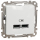 Розетка USB Schneider Sedna A+A білий SDD111401