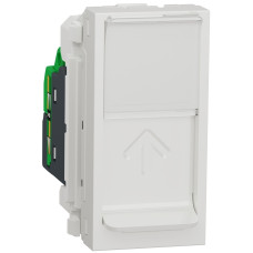 Розетка компьютерная Schneider Unica на 1 модуль 5е UTP белый NU341018