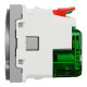 Розетка Schneider Unica з заземленням, шторками та USB NU301730