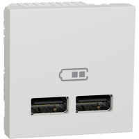 Розетка USB Schneider Unica подвійна, тип А, 2 модуля NU341818