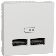 Розетка USB Schneider Unica двойная A+C 2 модуля NU341818