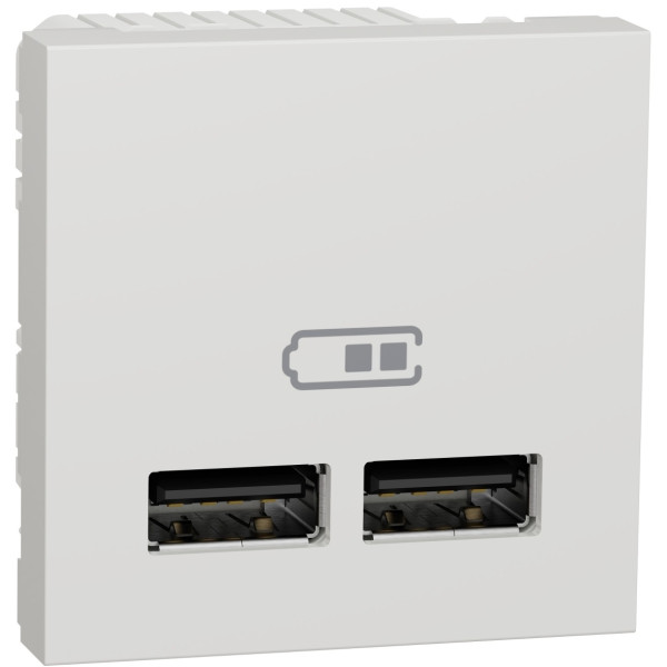 Розетка USB Schneider Unica подвійна, тип А, 2 модуля NU341818