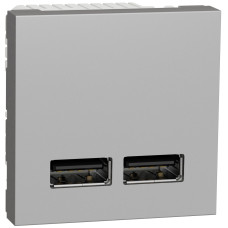 Розетка USB Schneider Unica двойная A+C 2 модуля NU341830