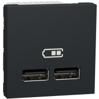 Розетка USB Schneider Unica двойная A+C 2 модуля NU301854