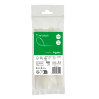 Хомут кабельний Schneider Electric 2,5x160 білий 100 шт