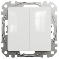 Переключатель двухклавишный Schneider Sedna Design белый SDD111108