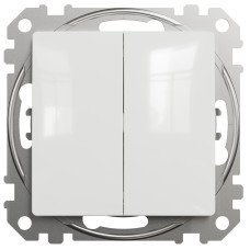 Переключатель двухклавишный Schneider Sedna Design белый SDD111108