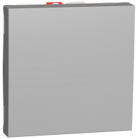 Вимикач прохідний Schneider Unica NU320330 алюміній 2 модуля