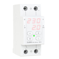 Реле напряжения с контролем тока ZUBR CV2-63 red