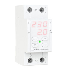Реле напруги з контролем струму ZUBR CV2-63 red