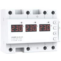 Трифазне реле контролю напруги Zubr 50А D6-50 red термозахист 