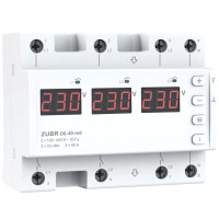 Трифазне реле контролю напруги Zubr 40А D6-40 red термозахист 