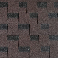 Бітумна черепиця SIM SHINGLE "EFFECT" червоно-коричнева (2,52 м²)