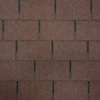 Бітумна черепиця Sim Shingle 4-Tab червоно-коричневий, 2.61м2