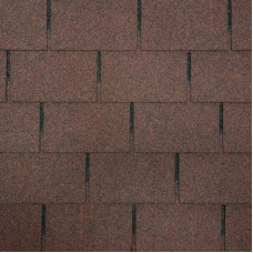 Битумная черепица SIM SHINGLE "4-TAB" QUADRIATERIAL красно-коричневая (2,61 м²)