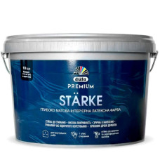 Краска Dufa Starke P101 10 л — глубоко матовая латексная краска для стен и потолков, белая