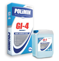 Гидроизоляционная смесь POLIMIN GI-4 AQUA-BARRIER ELAST двухкомпонентная 17.5кг+5л.