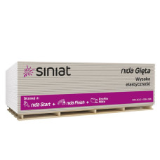 Плита гіпсокартонна NIDA Gieta 2600×1200×6.5 мм для арок та вигнутих конструкцій