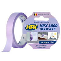 Малярна стрічка HPX SR1925 Safe Remove 19 мм × 25 м фіолетова — для делікатних поверхонь Малярна стрічка HPX SR1925 Safe Remove 19 мм × 25 м фіолетова — для делікатних поверхонь