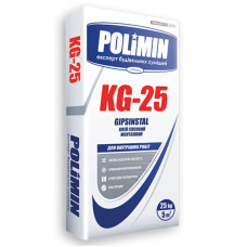 Клей для гіпсокартону POLIMIN KG-25 GIPSINSTAL 25 кг — армований та міцний