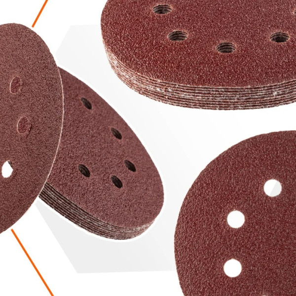 Круг шліфувальний самозачепний з отворами Polax Ø125 мм К36 54-212