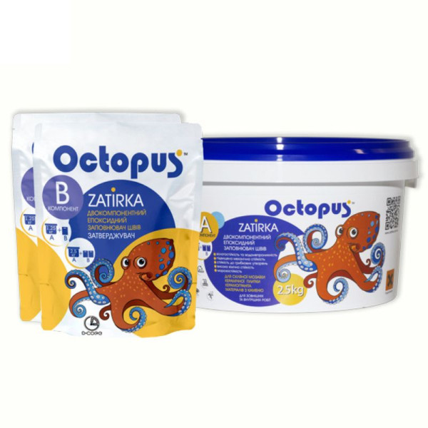 Епоксидна затирка OCTOPUS 2,5 кг для плитки та мозаїки