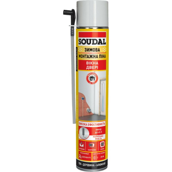 SOUDAL Winter Foam 750 мл — зимова монтажна піна ручна