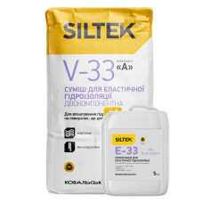 Siltek V-33/E-33 Смесь для эластичной гидроизоляции двухкомпонентная (18/5 кг/л)