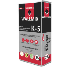 Wallmix К-5 Клей для плитки. Для внутренних и наружных работ, 25кг