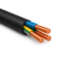 Кабель ВВГнгд (круглий) 3×6 мм², мідний, для стаціонарної проводки, ЗЗКМ