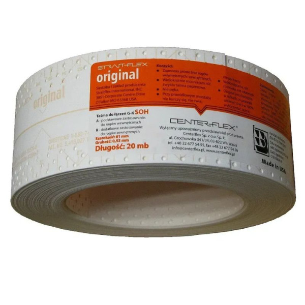 Стрічка для кутів Strait-Flex 61 мм × 30 м ORIGINAL (помаранчева)