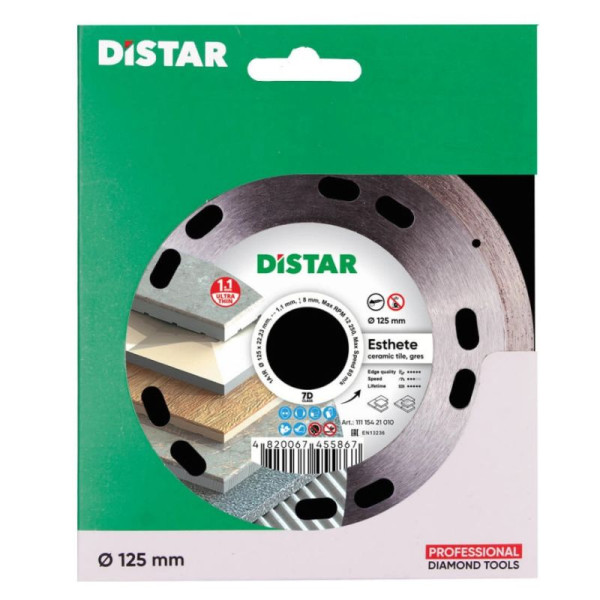 Алмазний диск Distar Esthete 1A1R 125×1.1/0.8×8×22.23 (7D)
