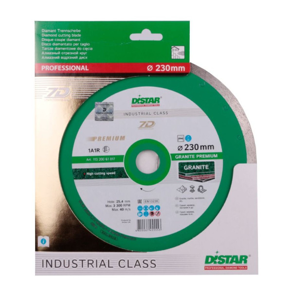 Алмазний диск Distar Granite Premium 1A1R 230×1.7×10×25.4