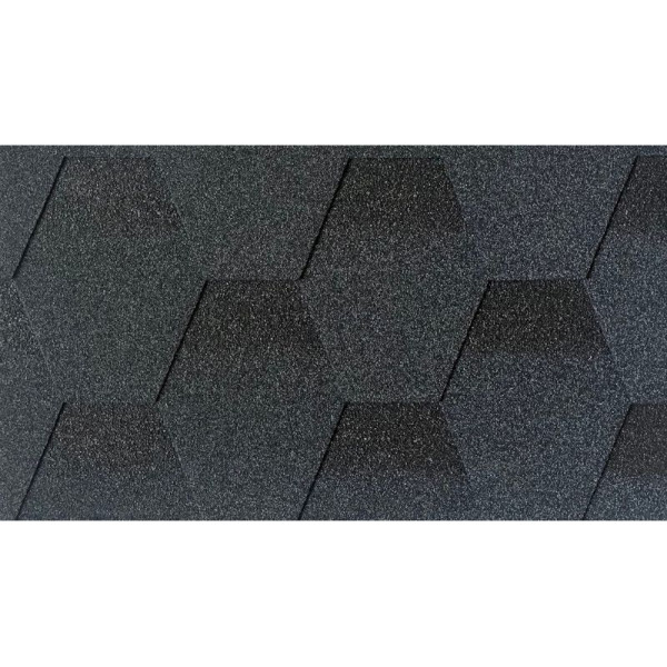 Бітумна черепиця SIM SHINGLE HEXAGONAL темний графіт (2,52 м²)