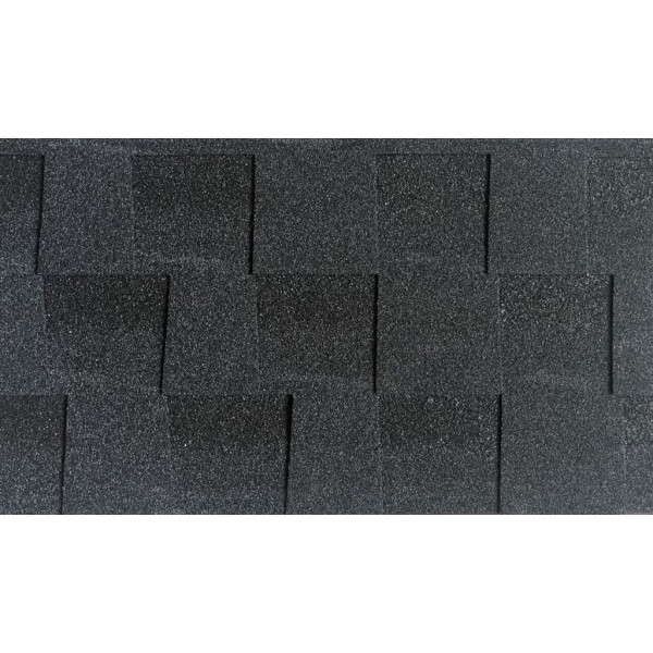 Битумная черепица SIM SHINGLE "EFFECT" тёмный графит (2,52 м²)