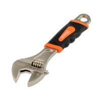 Ключ розвідний Polax з прогумованою рукояткою 150 мм (25-017)