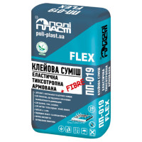 Полипласт ПП-019 клеевая смесь эластичная тиксотропная армированная фиброволокном 25 кг.