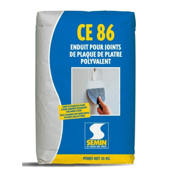 Semin CE-86 високоміцна шпаклівка для закладення стиків 25 кг.