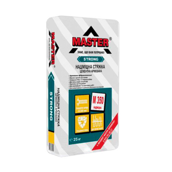 Master Strong сверхпрочная цементная стяжка 25 кг.