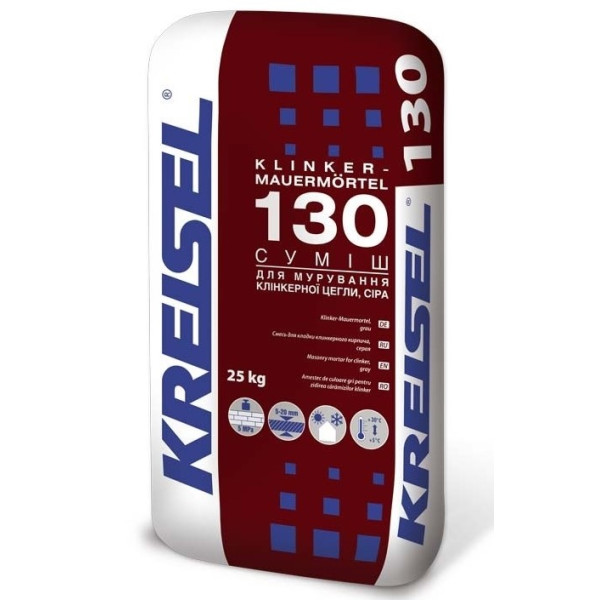 Kreisel 130 суміш для кладки клінкерної цегли, сіра, 25 кг.