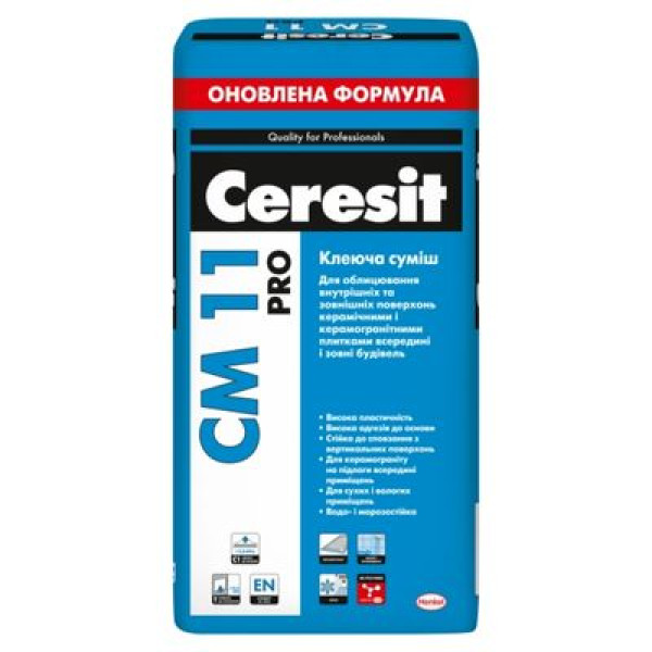 Ceresit CM 11 Pro Клей для плитки и керамогранита, 27 кг