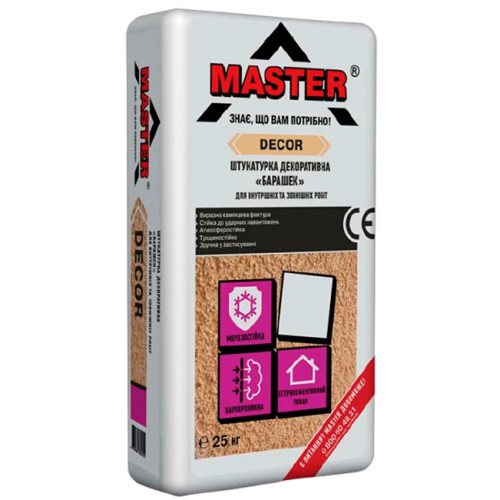 Master Decor зерно 1,5мм. штукатурка декоративна Баранчик 25 кг.