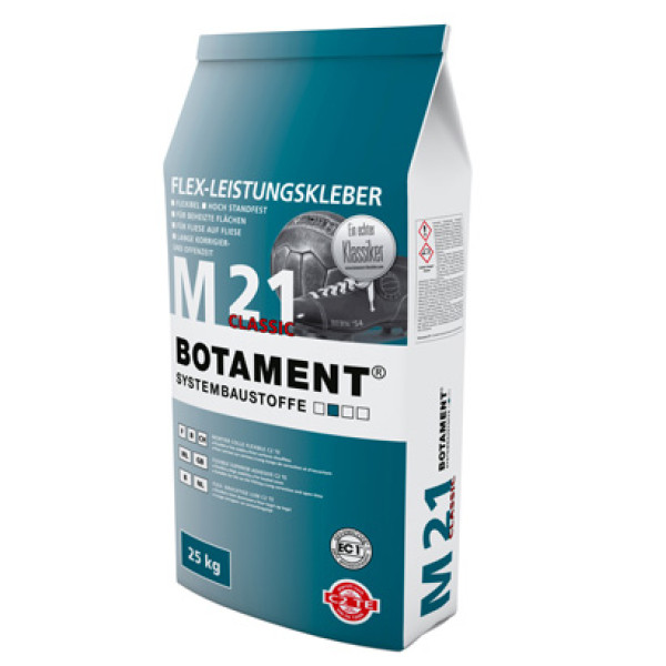 Botament (Ботамент) М21 W белый высокоэффективный клей, 25 кг
