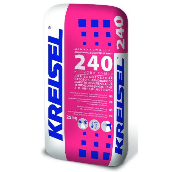 Kreisel 240 клей для приклеивания и армировки минеральной ваты 25 кг.