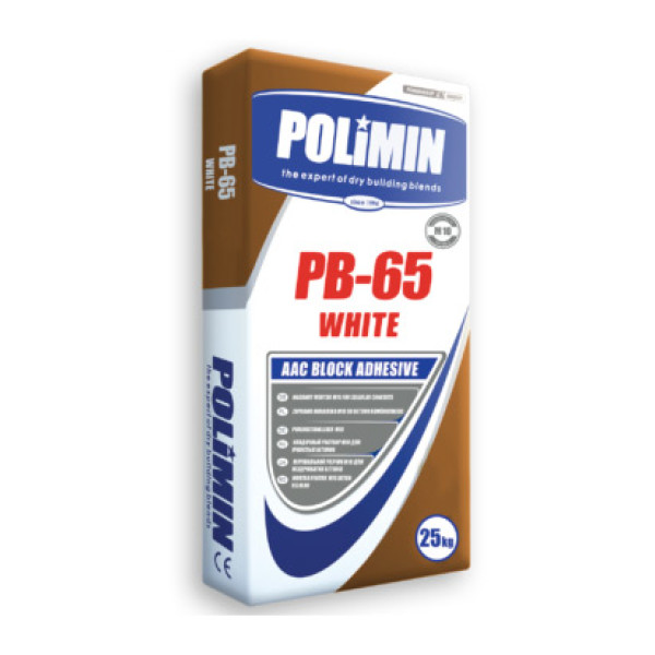 Polimin PB-65 белая смесь для кладки и шпаклевания 25 кг