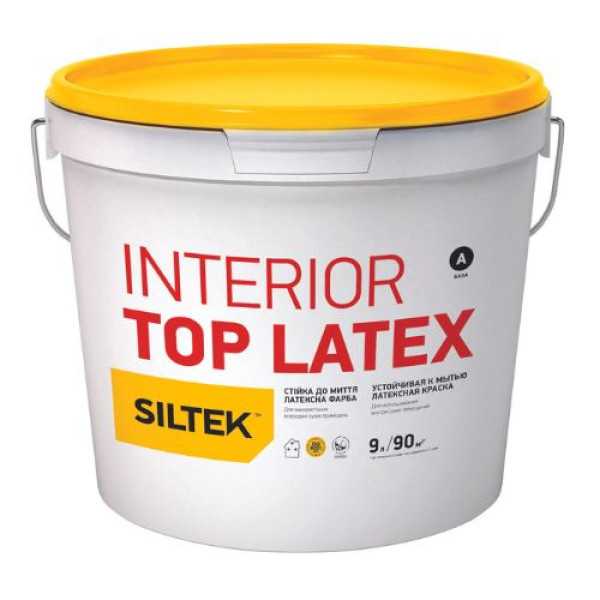 Siltek Interior Top Latex Краска латексная стойкая к мытью. База С - прозрачная, 9л.