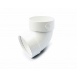 Отвод трубы двухмуфтовый 67° RainWay 100мм белый