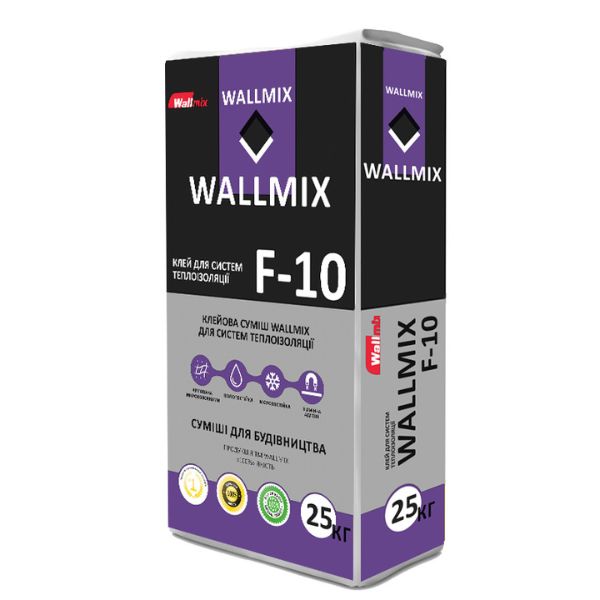 Wallmix F-10 Клей для приклеивания минваты и пенопласта, 25 кг