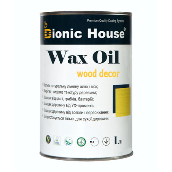Bionic House (Бионик Хаус) Oil Wax Масло воск для дерева 1 л