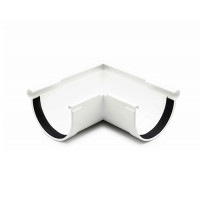Кут ринви зовнішній 90° RainWay 130 мм білий